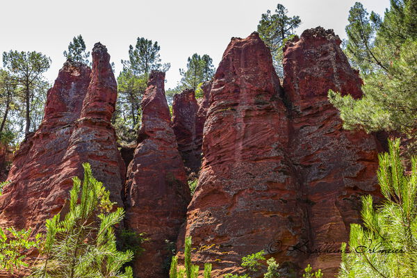 Ochre rocks in Rousillon, Provence