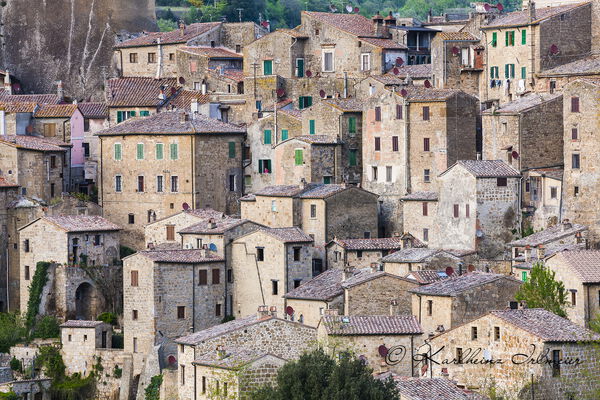 Old houses, Sorano, Tuscany