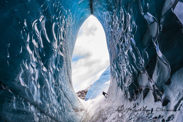 Ice cave in Svinafellsvatn, Austurland, Austurland, south-east Iceland