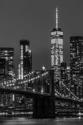 Brooklyn Bridge, One World Trade Center, New York City