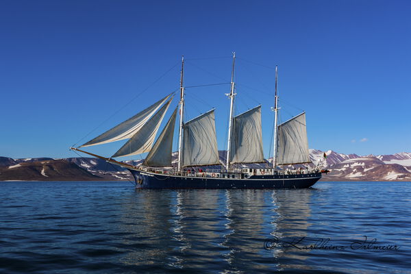 Sailing ship Rembrandt van Rijn; Scoresby Sund