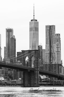 Brooklyn Bridge, One World Trade Center, New York City