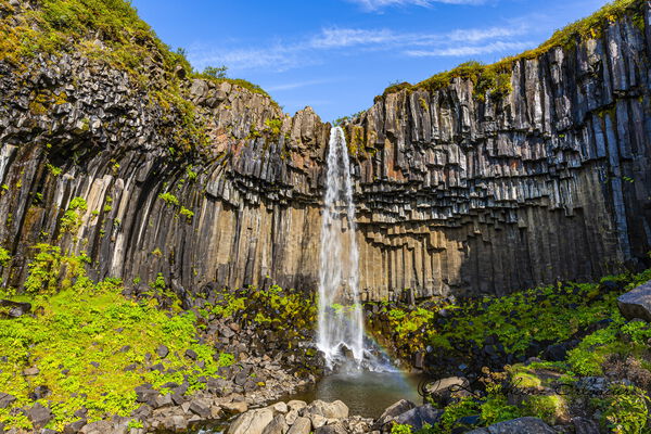 Svartifoss, Skaftafell national park, Sudurland, southern Iceland