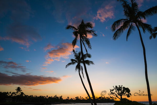 Sunset at Kohala Coast, Anaeho'omalu Bay, Big Island, Hawaii