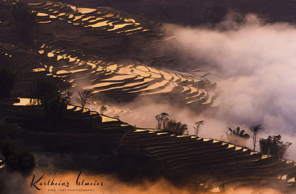 Yuanyang Rice Terraces, sunset