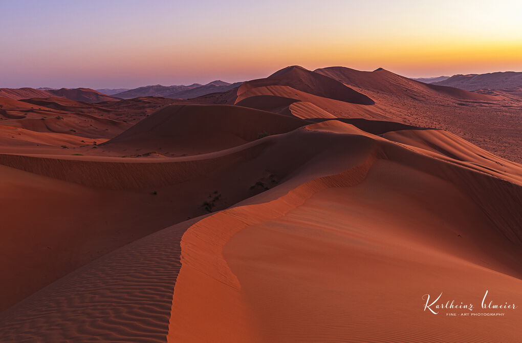 Sand desert Rub al Khali, sand dunes, sunrise