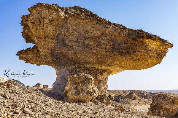 Rocky desert Huqf, monolitic rock due to erosion