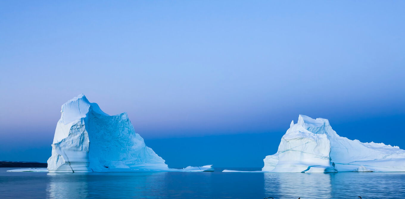 Iceberg at blue hour, Scoresby Sund, Greenland