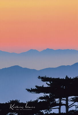 Huan Shan Mountains, sunrise