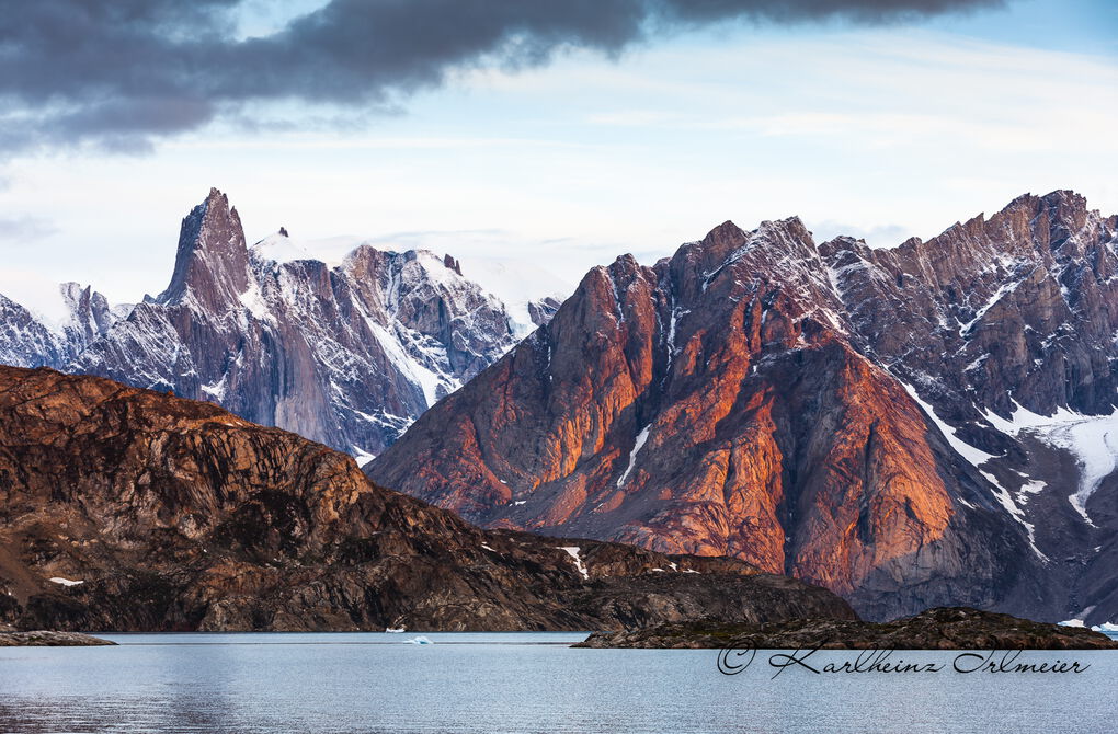 Sunrise at Harefjord, Scoresby Sund