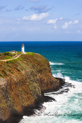 Kilauea lighthouse at Kilauea Point, Kauai, Hawaii