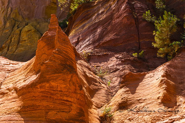 Ochre rocks in Rousillon, Provence