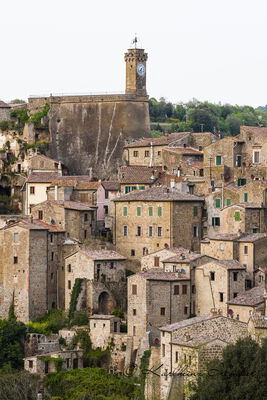 Old houses, Sorano, Tuscany