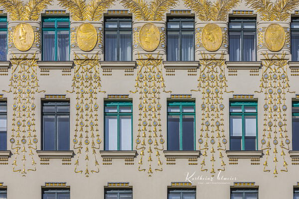 Vienna, Art Nouveau façade at the Naschmarkt