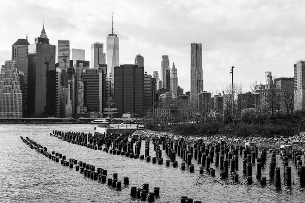 Financial District Manhattan, View from Brooklyn, New York City